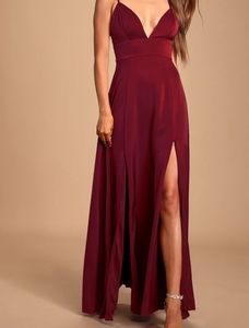 Lulu's dreaming of love maxi dress Sz L